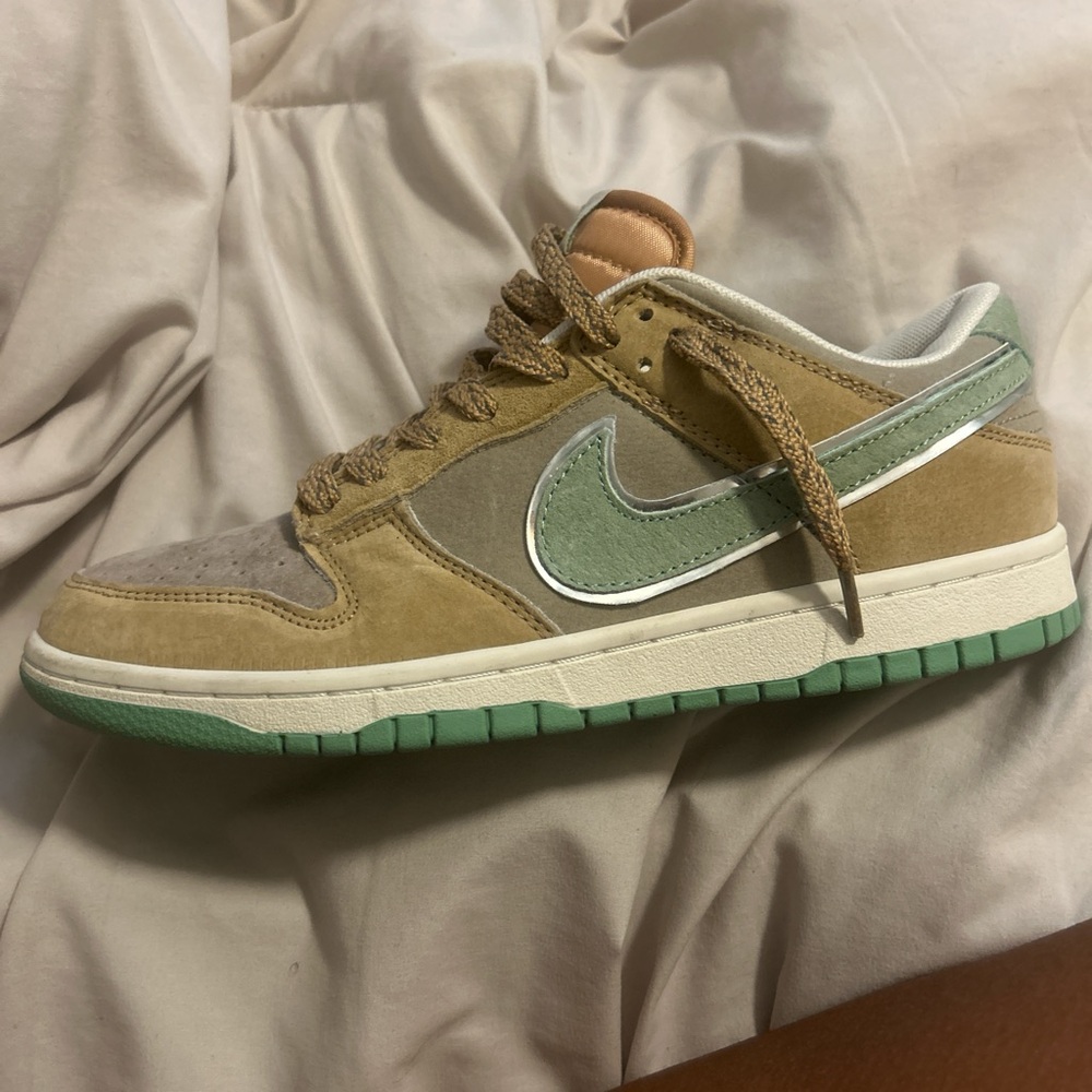Nike Dunk Low Olive and Beige Sneakers